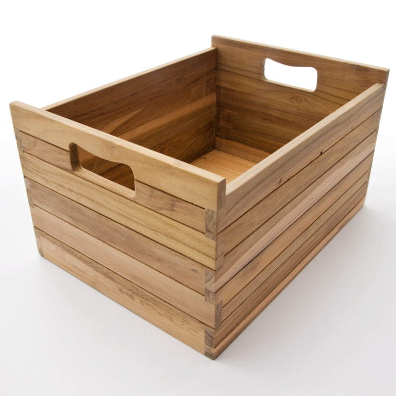 Bordeaux Teak Kasse - Elegant Opbevaring til Dit Hjem