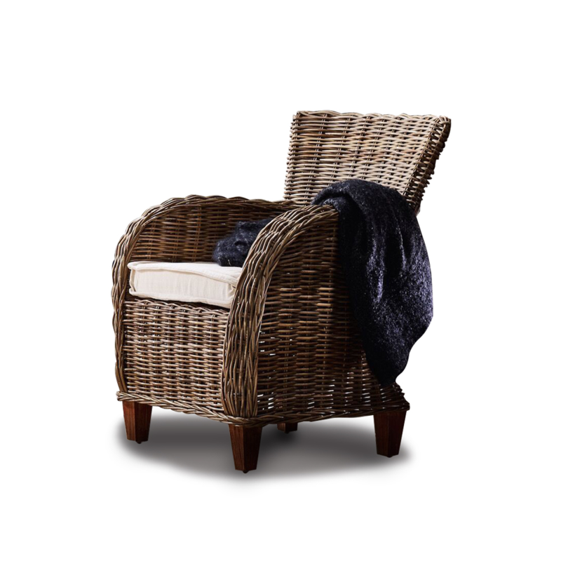 Wickerworks Baroness Rattan Kurvestol - Natur