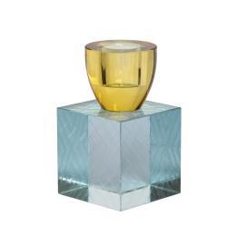 Noa Lysestage i Glas - Gul og Blå fra BeeHome