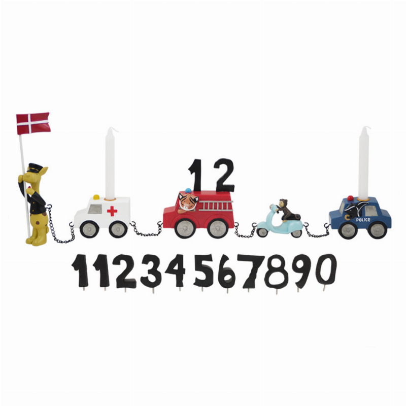 Fødselsdagstog med biler - Sjov pynt til fest!