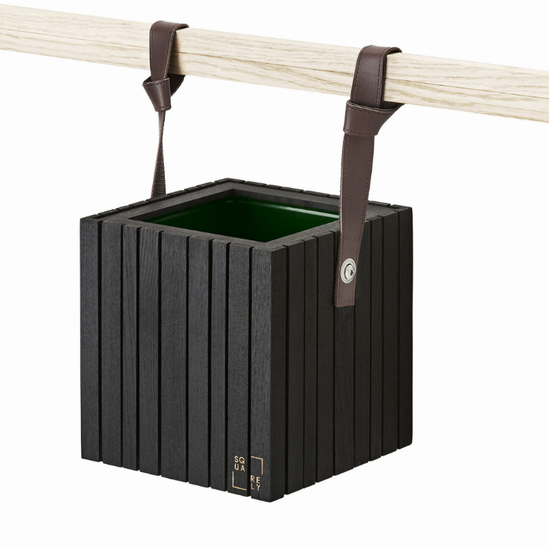 GrowOn Altankasse i Sort Ask med HoldOn Brun