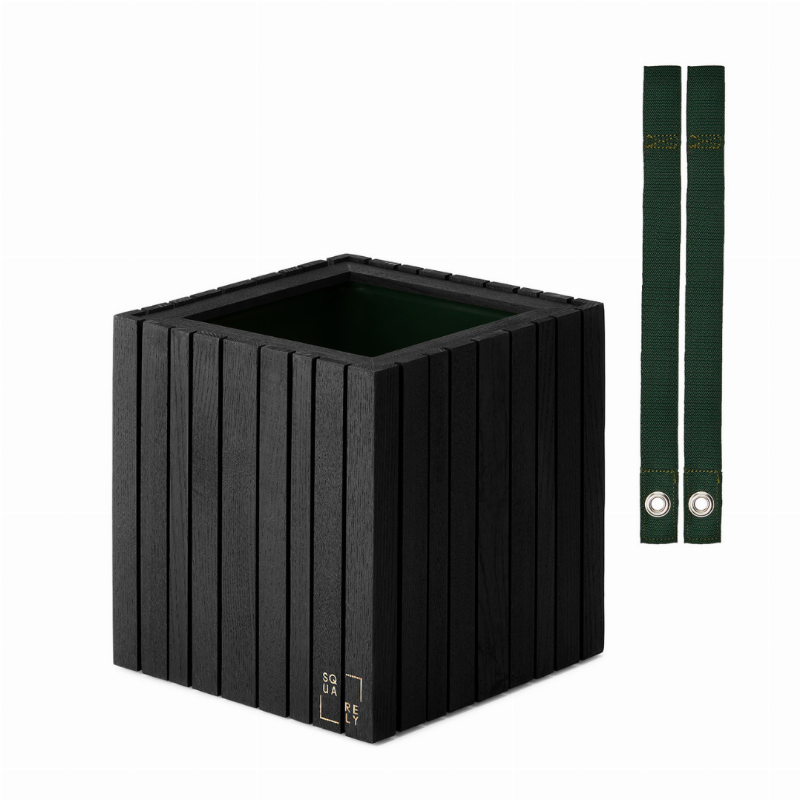 GrowOn Altankasse - Sort Ask med HoldOn Grøn Nylon