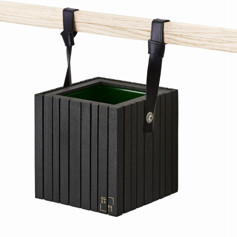 GrowOn Altankasse - Sort Ask med HoldOn Sort BeeHome