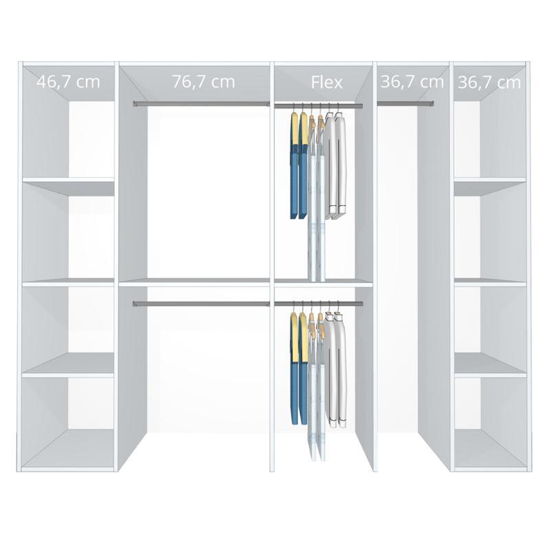 Skydedøre Inventar 240-260 cm - Kitchn Model A i Hvid