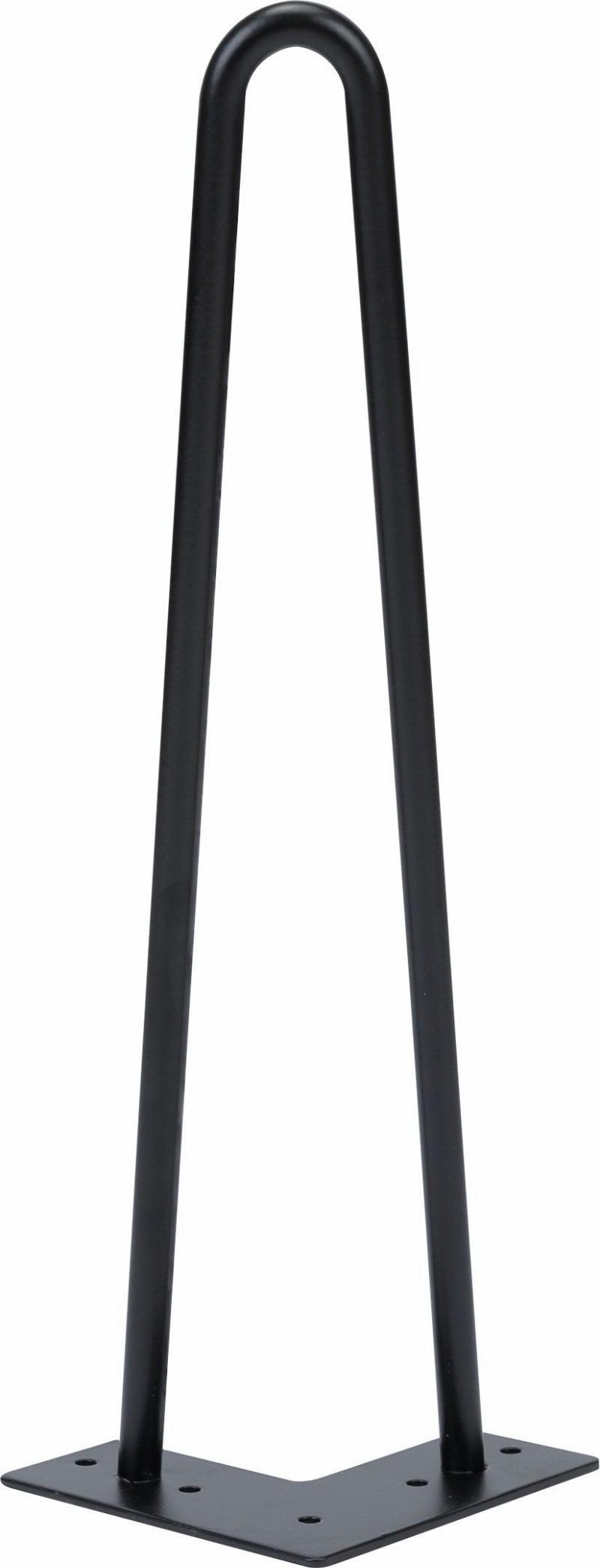 Elias Hairpin Bordben - Sæt af 4, Sort Metal, H41,5 cm
