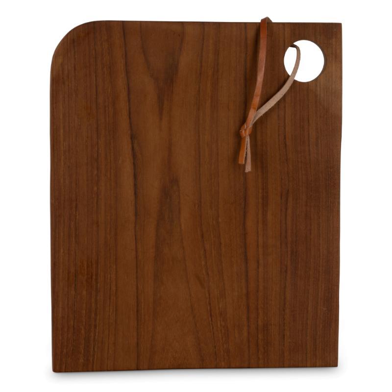 Teak Træ Skærebræt - Firkantet Design 29x24 cm