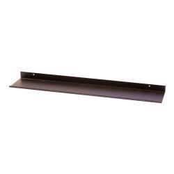 Væghylde 80 cm - Sort metal med kant til pynt og bøger