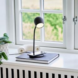 Kreafunk Ellie bordlampe med oplader - sort tilbud!