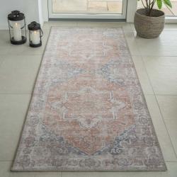 Havana gulvløber i orange/rød - vintage stil 80x200 cm