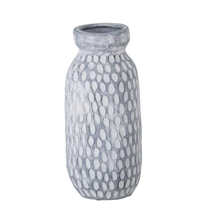 Vase "Jac" blågrå med hvidt mønster - Bloomingville